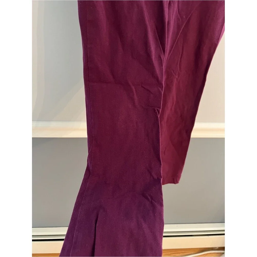 J.Crew Stretch Slim Ankle Pants Burgundy Plum Career Work Office Size US 2